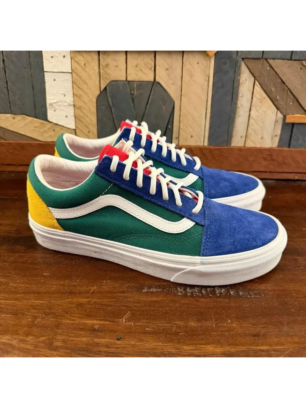 Vans Old Skool Yacht Club - Colorblock Suede/Canvas Sneakers Men 5.5 Women 7